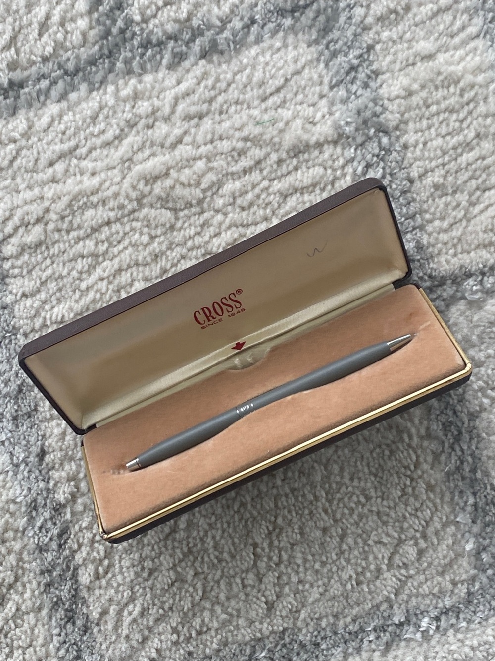 Vintage Cross Classic Century Matte grey twist action Ballpoint Pen original box